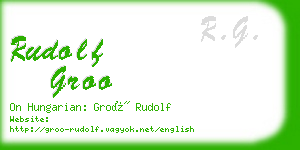 rudolf groo business card